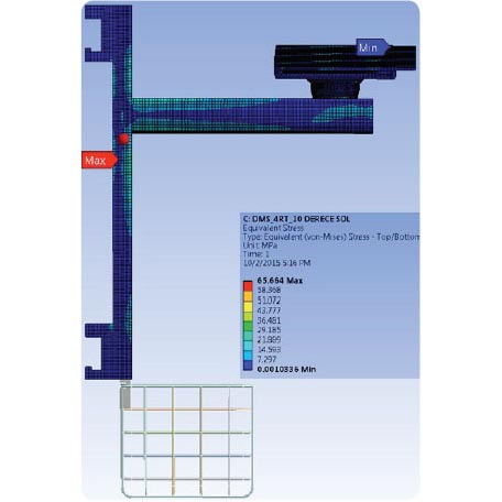 Structural analysis of a wall-type monitor stand